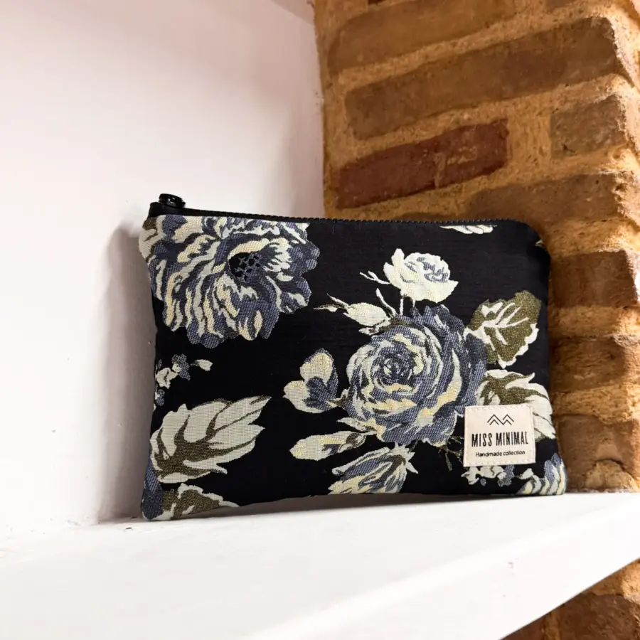 Black Rosses Mini Pouch