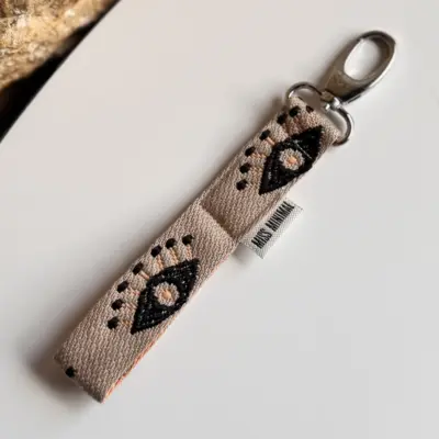 IMG_4139 Beige Eyes Key Chain