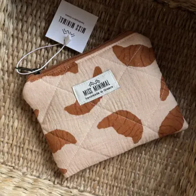 IMG_5380 Croissant Mini Zipper Pouch