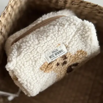 White Teddy Zipper Box Mini