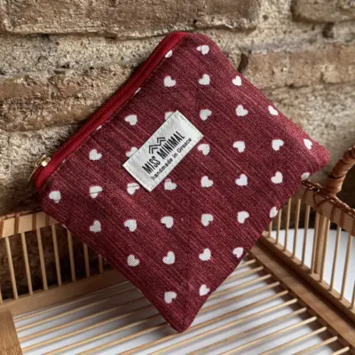 IMG_9058 Heartbeat Mini Zipper Pouch