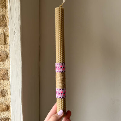 Pink and Purple Easter Candle