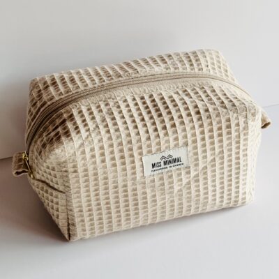 IMG_7746 Beige Waffle Zipper Box